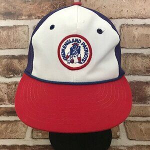 VTG 1960s NEW ENGLAND PATRIOTS THROWBACK RETRO CAP NFL TRUCKER HAT MESH SNAPBACK